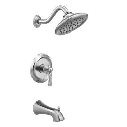 Click here to see Moen UT35503EP Moen Wynford M-Core 3-Series Tub/Shower Faucet with 1.75 Rainshower, 1-Function, Single Lever Handle, M-PACT, Immersion, Chrome - UT35503EP