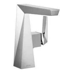 Click here to see Delta 643-DST Delta Trillian Mid-Height Chrome Lavatory Faucet, Less Drain, 1.2 GPM, Single-Handle, DIAMOND Seal, Lever Handle - 643-DST