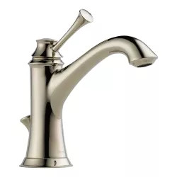Click here to see Brizo 65005LF-PN Brizo Baliza Single-Handle Deck Mount Polished Nickel Bathroom Faucet with Metal Pop-Up, 1.5 GPM, Single-Hole - 65005LF-PN