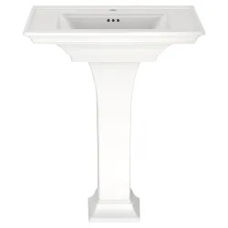 Click here to see American Standard 0297100.020  American Standard Town Square S 30in x 22in White Centerset Pedestal Sink Top with Faucet Ledge, Rear Overflow, Single Hole - 0297100.020
