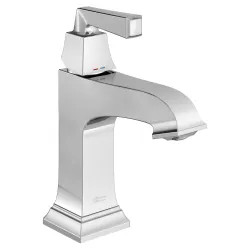 Click here to see American Standard 7455114.002 American Standard Town Square S Single-Handle Polished Chrome Bathroom Faucet with Temperature Indicators, 1.2 GPM, Single-Hole, Less Drain - 7455114.002
