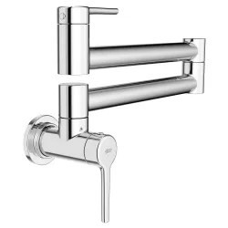 Click here to see American Standard 4803900.002 American Standard Studio S Wall-Mount Pot Filler Kitchen Faucet, 4.0 GPM, Polished Chrome - 4803900.002