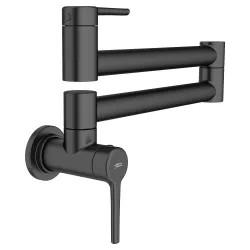 Click here to see American Standard 4803900.243 American Standard Studio S Wall-Mount Pot Filler Kitchen Faucet, 4.0 GPM, Matte Black - 4803900.243