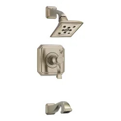 Click here to see Brizo T60430-BN Brizo Virage TempAssure Tub/Shower Faucet with Single-Function Raincan Showerhead, Thermostatic Cartridge, 1.75 GPM, Brilliance Brushed Nickel - T60430-BN
