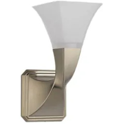Click here to see Brizo 697030-BN Brizo Virage Single-Light Sconce with Satin-Etched Glass Dome, 60 Watts, Brilliance Brushed Nickel - 697030-BN 