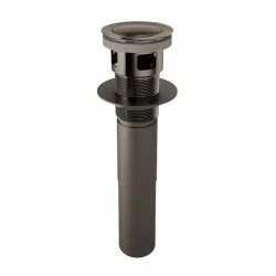 Click here to see Brizo RP81628BNX Brizo Push Button Pop-Up Lavatory Drain With Overflow, Brilliance Black Onyx - (RP81628BNX)
