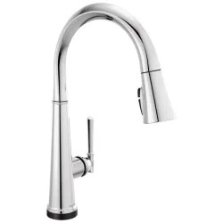 Click here to see Delta 9182T-PR-DST Delta Emmeline Touch2O Single Handle Pull-Down Kitchen Faucet, Lumicoat Chrome - 9182T-PR-DST