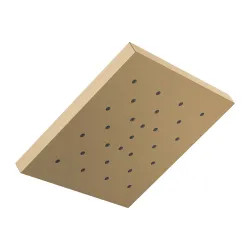 Click here to see Delta 52161-CZ Delta 12in H2Okinetic Single-Setting Touch-Clean Square Raincan Shower Head with UltraSoak Spray, 1.75 GPM, Champagne Bronze - 52161-CZ