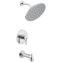 Click here to see Moen UT3363 Moen Cia M-Core 3-Series Tub/Shower Faucet with 2.5 GPM Rainshower, 1-Function, Single Lever Handle, M-PACT, Immersion, Chrome - UT3363