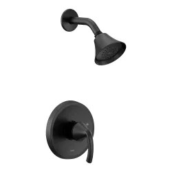 Click here to see Moen UT2742EPBL Moen Glyde M-Core 2-Series Single-Handle Shower Faucet, One-Function, 1.75 GPM, Lever Handle, Eco-Performance, M-PACT, Matte Black - UT2742EPBL