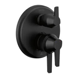 Click here to see Delta T27971-BL Delta Galeon Monitor 17 Series Two-Handle Valve Trim w/ 6-Function Diverter, Lever Handles, Matte Black - T27971-BL