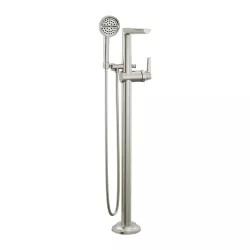 Click here to see Delta T4771-SS-PR-FL Delta Galeon Single-Handle Freestanding Tub Filler Trim with 1.75 GPM Three-Setting Hand Shower, H2Okinetic, Lever Handles, Lumicoat Stainless - T4771-SS-PR-FL