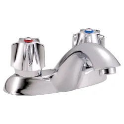 Click here to see Delta 21C121 Delta 21C121 Tech 2-Handle Cast Centerset Lavatory Faucet, 5-Fluted, No Pop-Up Hole, VR Laminar Outlet, Chrome
