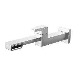 Click here to see Brizo T65722LF-PC Brizo Frank Lloyd Wright One-Handle Wall-Mount Polished Chrome Bathroom Faucet with Side Spout Laminar Flow, Single-Hole, 1.2 GPM - T65722LF-PC