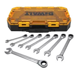 Click here to see  DWMT74734 DEWALT 8 Pieces Ratcheting Combination Metric Wrench Set  - DWMT74734