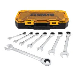 Click here to see  DWMT74733 DEWALT 8 Pieces SAE Ratcheting Combination Wrench Set  - DWMT74733