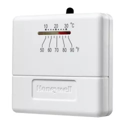 Click here to see  CT30A Honeywell Mercury-Free, White, Wall-Mount, Non-Programmable Heat Only Thermostat - CT30A