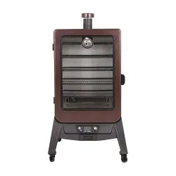 Click here to see  77550 Pit Boss Copperhead 5-Series Vertical Pellet Smoker, Heavy-duty Steel, 60 lb. Pellet Hopper Capacity, 1,513 sq. in. Cooking Space - 77550