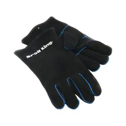 Click here to see  60528 Broil King Leather Grill Gloves, Black and Blue Accents - 60528