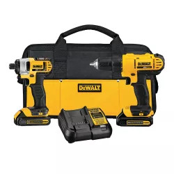 Click here to see  DCK240C2 DeWALT DCK240C2 20V Impact Driver/Drill Combo Kit -1.3Ah