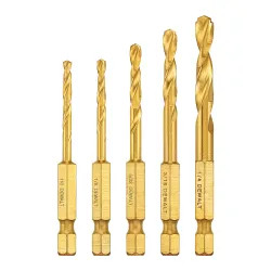 Click here to see  DD5155 DeWALT DD5155 Impact Drill Bit Set, 5 Pieces - Titanium