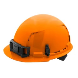 Click here to see Milwaukee 48-73-1212 Milwaukee 48-73-1212 Vented Hard Hat with 4pt Ratcheting, Class C, Orange - Front Brim