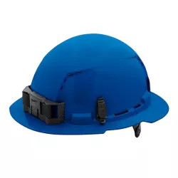 Click here to see Milwaukee 48-73-1225 Milwaukee 48-73-1225 Vented Hard Hat with 6pt Ratcheting, Class C, Blue - Full Brim