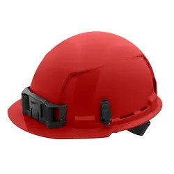 Click here to see Milwaukee 48-73-1228 Milwaukee 48-73-1228 Vented Hard Hat with 6pt Ratcheting, Class C, Red - Front Brim