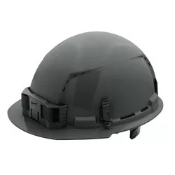 Click here to see Milwaukee 48-73-1234 Milwaukee 48-73-1234 Vented Hard Hat with 6pt Ratcheting, Class C, Gray - Front Brim