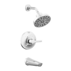 Click here to see Delta T14472-PR Delta T14472-PR Galeon Lumicoat Chrome Tub Shower Trim