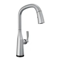 Click here to see Delta 9176T-AR-PR-DST Delta Stryke One-Handle Pull-Down Arctic Stainless Kitchen Faucet, 1.8 GPM, Lever Handle, Diamond Seal, Touch2O, ADA - 9176T-AR-PR-DST
