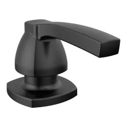 Click here to see Delta RP101629BL Delta Stryke 13oz Soap and Lotion Dispenser, Metal, Transitional, Counter-Mount, Matte Black - RP101629BL