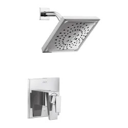 Click here to see Delta T17243-PR Delta Trillian Monitor 17 Series Two-Handle H2Okinetic Shower Faucet with Volume Control, 1.75 GPM, Lever Handles, Lumicoat, Chrome - T17243-PR