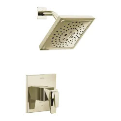 Click here to see Delta T17T243-PN-PR Delta Trillian TempAssure 17T Series Two-Handle H2Okinetic Shower Faucet with Volume Control, 1.75 GPM, Lever Handles, Lumicoat, Polished Nickel - T17T243-PN-PR