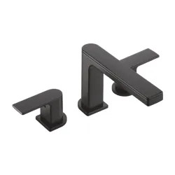 Click here to see Peerless PTT4319-BL Peerless Xander Roman Tub Faucet Trim Kit, Matte Black, Two Lever Handles, Deck-Mounted, 7-15/16in Spout Reach, 3-hole, 8-16-inch Installations - PTT4319-BL