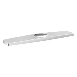 Click here to see Delta RP100190PCPR Delta Stryke 10in Polished Chrome Metal Escutcheon for Single-Hole Stryke Kitchen Faucet - RP100190PCPR