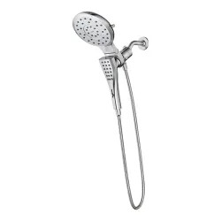 Click here to see Moen 220C3 Moen Verso 8-Spray Function 2-in-1 Shower Head and Hand Shower Combo with Infiniti Dial, Magnetix Technology, 7in Spray Head, 2.5 GPM, Chrome - 220C3