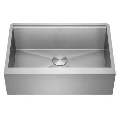Click here to see Delta 95C9031-36S-SS Delta Rivet 35-7/8” x 20-1/4” x 10-1/2” Single Bowl Undermount Farmhouse Apron Front Kitchen Sink Kit, 95C9031-36S-SS