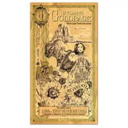 Click here to see   Goldback 1 Bill - Wyoming, Reverentia - 1/1000th Troy Oz .9999 Gold-Minted Note