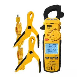 Click here to see Uei DL589COMBO UEi 600A True RMS Dual Display HVAC/R Clamp Meter with 2-Pc ATTPC4 Clamp Probe, DC Amps, and Differential Temperature - DL589COMBO