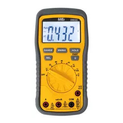 Click here to see Uei DM505 UEi 1000V AC/DC Digital Multimeter with Test Leads, Alligator Clips, AA Batteries, and Pouch - DM505