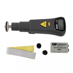 Click here to see Uei TACH2 UEi Digital Contact/Non-Contact Tachometer with 9V Battery and Reflective Tape, 99999 RPM Range - TACH2
