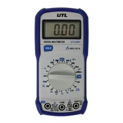 Click here to see Uei UTLDM1 UEi 600V CAT III Manual Ranging Digital Multimeter with Test Leads, Temperature Probe, and 9V Battery, 2000 Display Count - UTLDM1