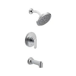 Click here to see Moen UT33323EP Moen Greenfield M-Core 3-Series Tub/Shower Faucet with 1.75 GPM Rainshower, 1-Function, Single Lever Handle, M-PACT, Chrome - UT33323EP