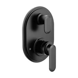 Click here to see Moen UT33341BL Moen Greenfield M-CORE 3-Series Valve Trim w/ Transfer, Lever Handles, Matte Black - UT33341BL