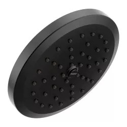 Click here to see Moen S178BL Moen Greenfield 6-3/4in Single-Function Rainfall Shower Head with Immersion Rainshower Technology, 2.5 GPM, Matte Black - S178BL