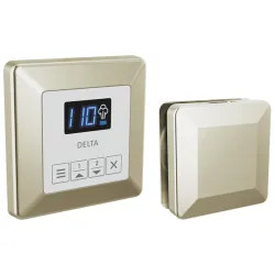 Click here to see Delta 5CH-250T-PN-PR Delta SteamScape Classic System Steam Package with 3in Polished Nickel Square-Shaped Steam Head, Lumicoat Technology - 5CH-250T-PN-PR