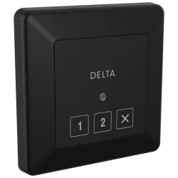 Click here to see Delta 5CN-220T-BL Delta SteamScape Classic System 3-3/4in Matte Black Square-Shaped Exterior Steam Control with LED Indicator, 2 User Presets - 5CN-220T-BL