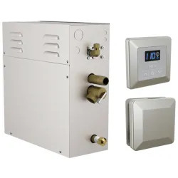 Click here to see Delta 5P-EST10-SS-PR Delta SimpleSteam Stainless Steam Generator Kit with Square-Shaped Controller/ Steamhead and a 35-foot Power Cable, 10KW - 5P-EST10-SS-PR