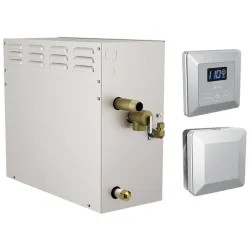 Click here to see Delta 5P-EST15-PR Delta SimpleSteam Chrome Steam Generator Kit with Square-Shaped Controller/ Steamhead and a 35-foot Power Cable, 15kW - 5P-EST15-PR
